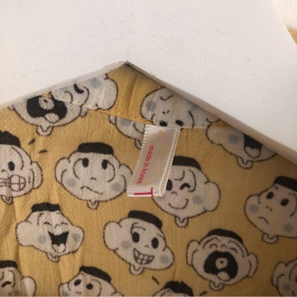 Reworked baby cartoon faces graphic crop shirt - Picture 3 of 3